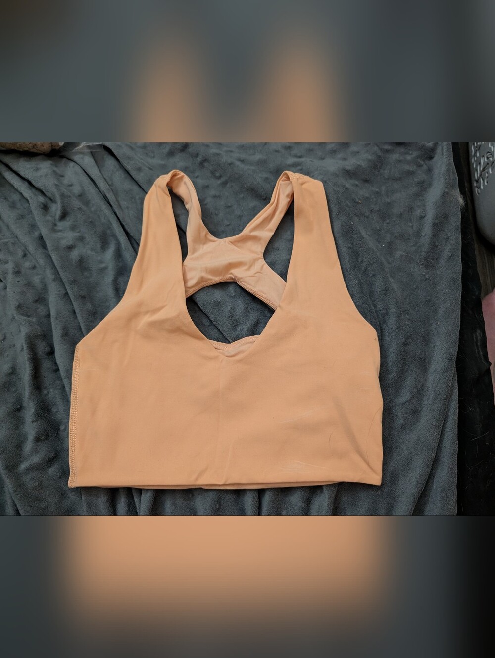 Peach Bellini Lululemon Top/Bra Size Xxs/X's Perfect Condition Worn Once